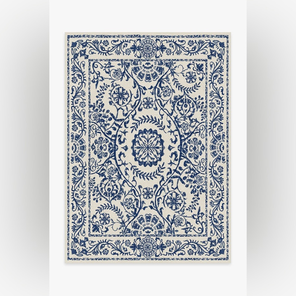Ruggable Delphina Delft Blue Rug Cover 5x7